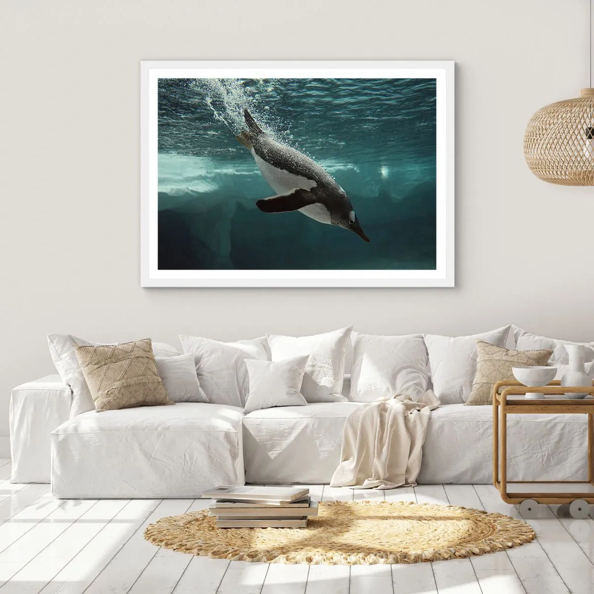 Poster in einem weißen Rahmen - Willkommen in meiner Welt - 70x50 cm