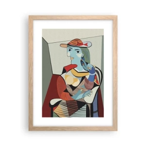 Poster in einem Rahmen aus heller Eiche - Gesehen mit den Augen von Picasso - 30x40 cm