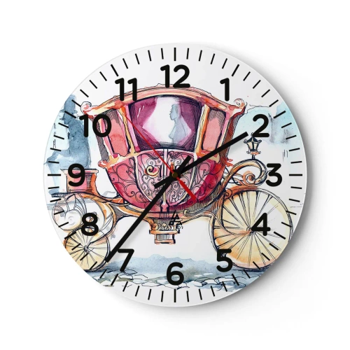 Wanduhr - Glasuhr - Zur Hochzeit oder zum Abschlussball? - 40x40 cm