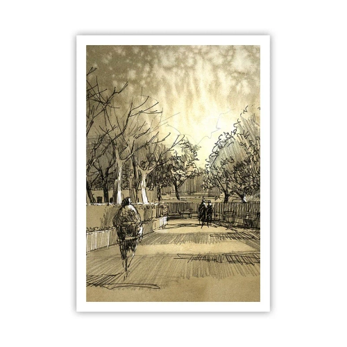 Poster - Ein Moment mit einer Feder angehalten - 70x100 cm