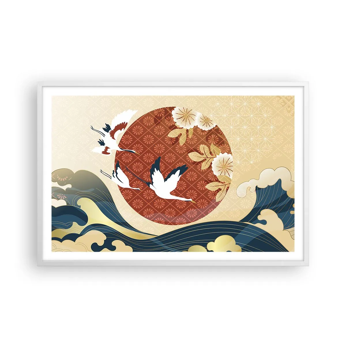 Poster in einem weißen Rahmen - Japanisches Märchen - 91x61 cm