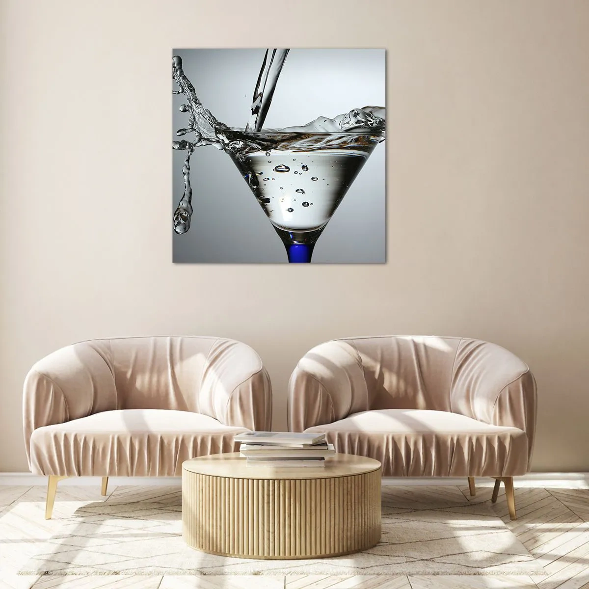 Glasbild - Bild auf glas - Am Rand der Tasse - 30x30 cm