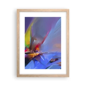 Poster in einem Rahmen aus heller Eiche - Propeller wie ein Vogel - 30x40 cm