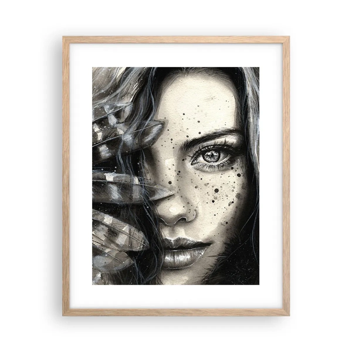 Poster in einem Rahmen aus heller Eiche - Wilde Schönheit - 40x50 cm