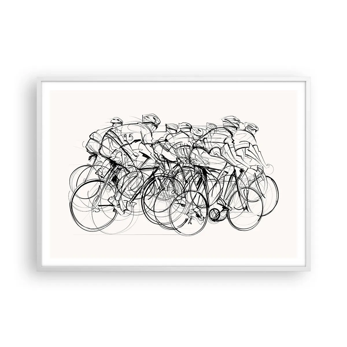 Poster in einem weißen Rahmen - Gemeinsam als Team - 100x70 cm