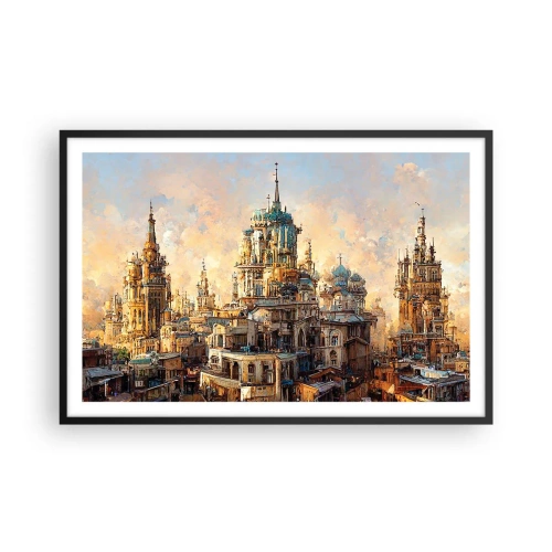 Poster in einem schwarzem Rahmen - Stadt der Städte - 91x61 cm