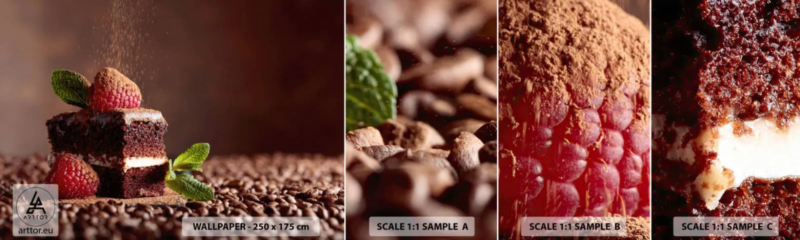 Fototapetenmuster Standard Eco - Das Leben ist süß - Kuchen, Küche, Gastronomie - 100x30 cm