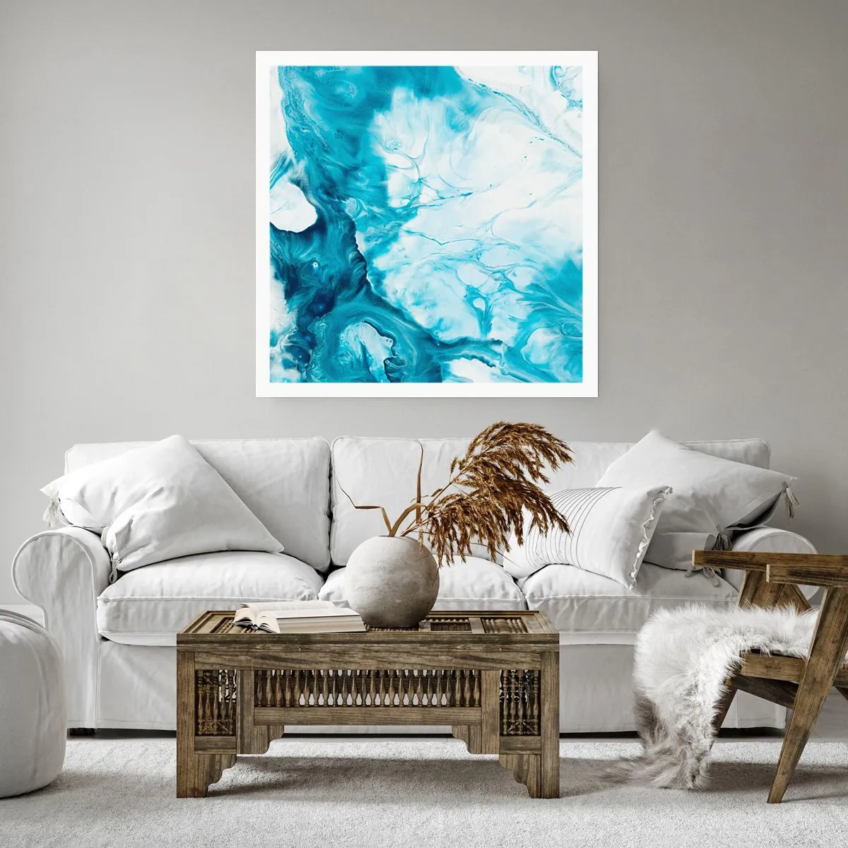 Poster - Blaues Konzert - 40x40 cm