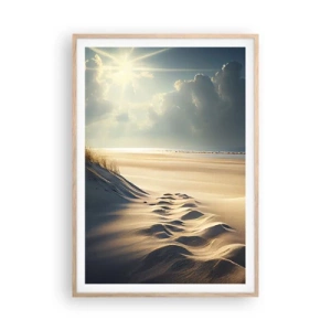 Poster in einem Rahmen aus heller Eiche - Beruhigende Landschaft - 70x100 cm