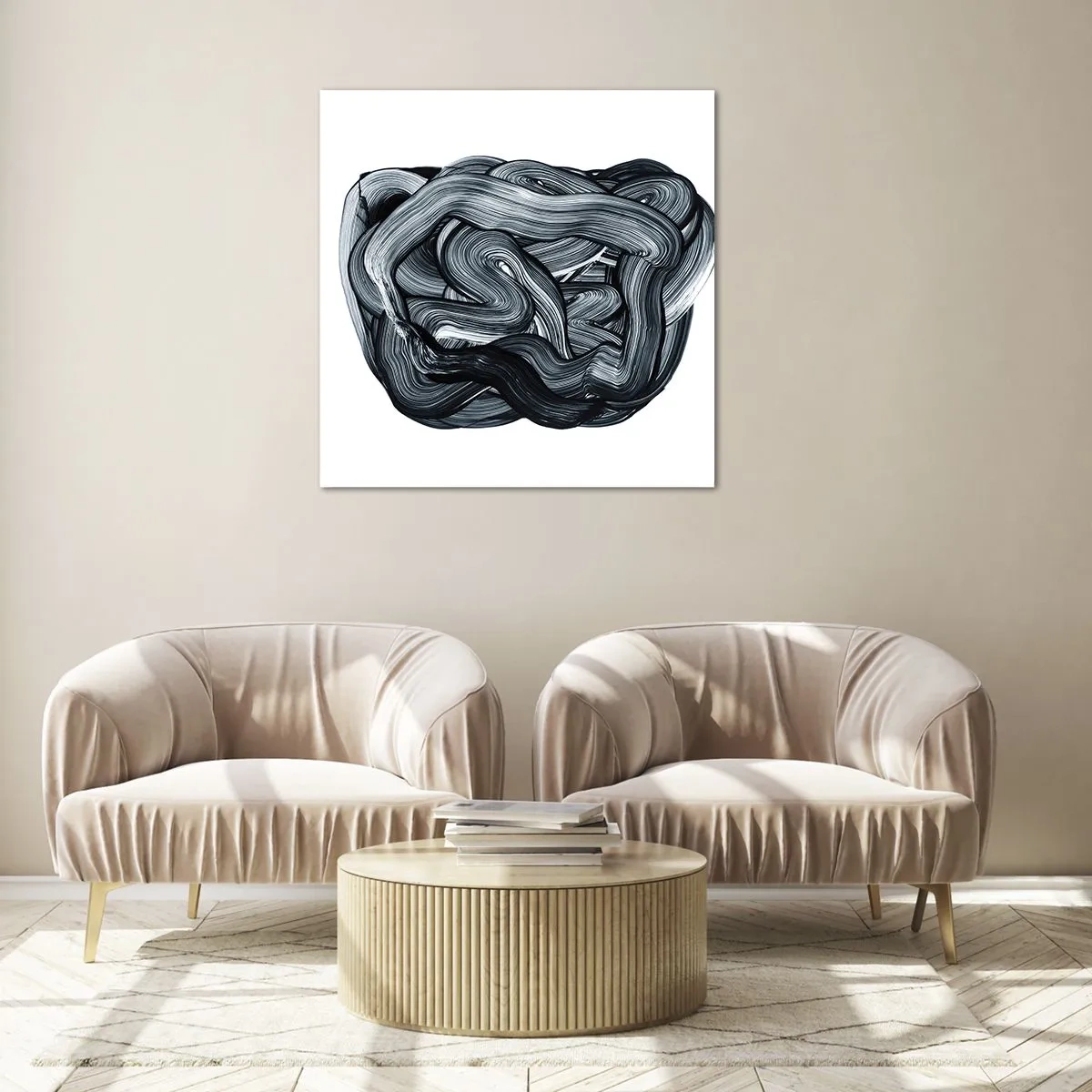 Glasbild - Bild auf glas - Es ist nicht so einfach - 50x50 cm