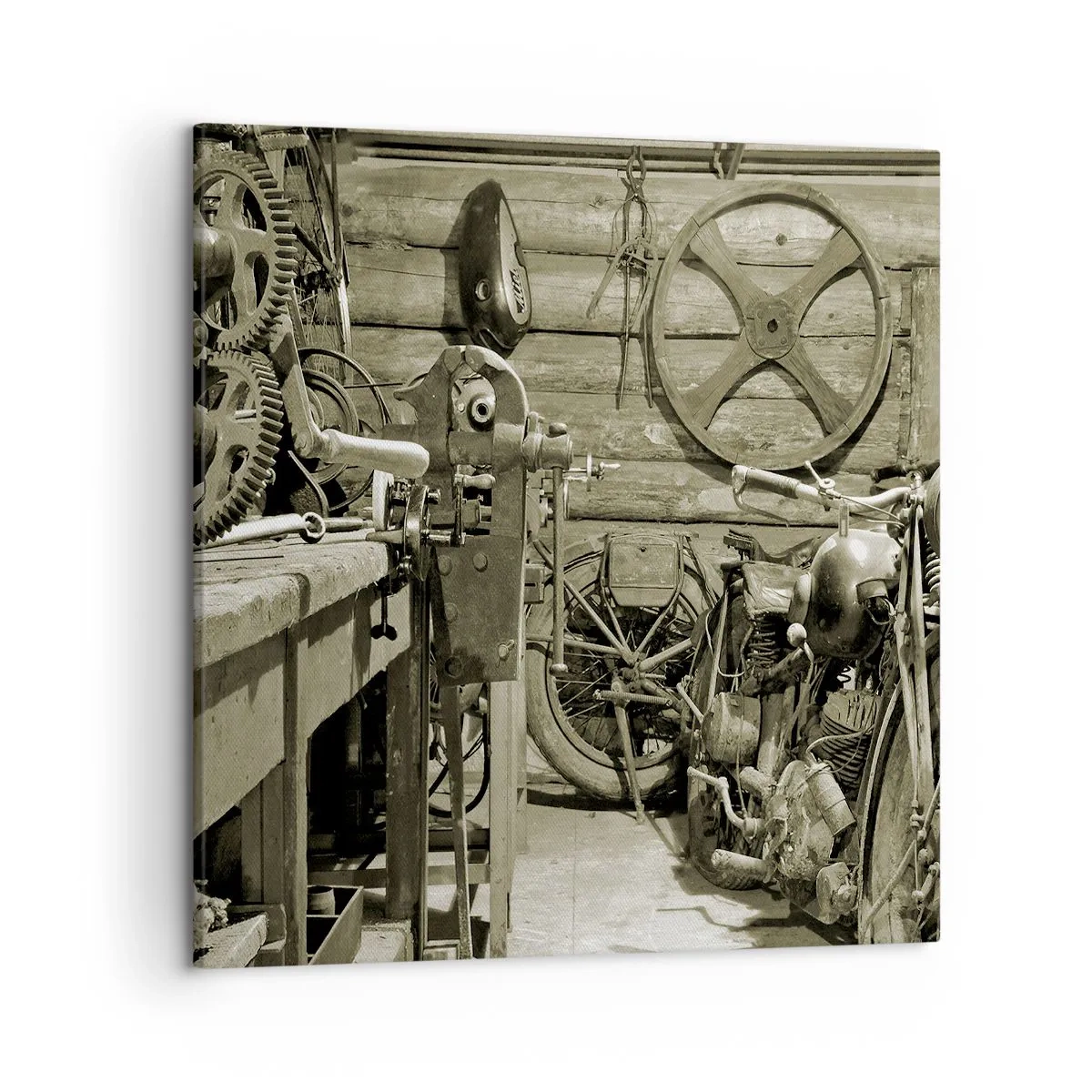 Bild auf Leinwand - Leinwandbild - Im Schuppen von Onkel Władek - 50x50 cm