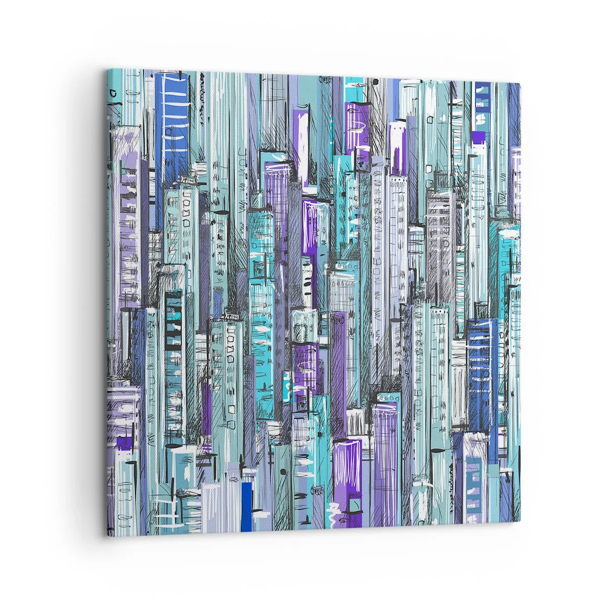Bild auf Leinwand - Leinwandbild - Bläulich von dem Himmel - 50x50 cm