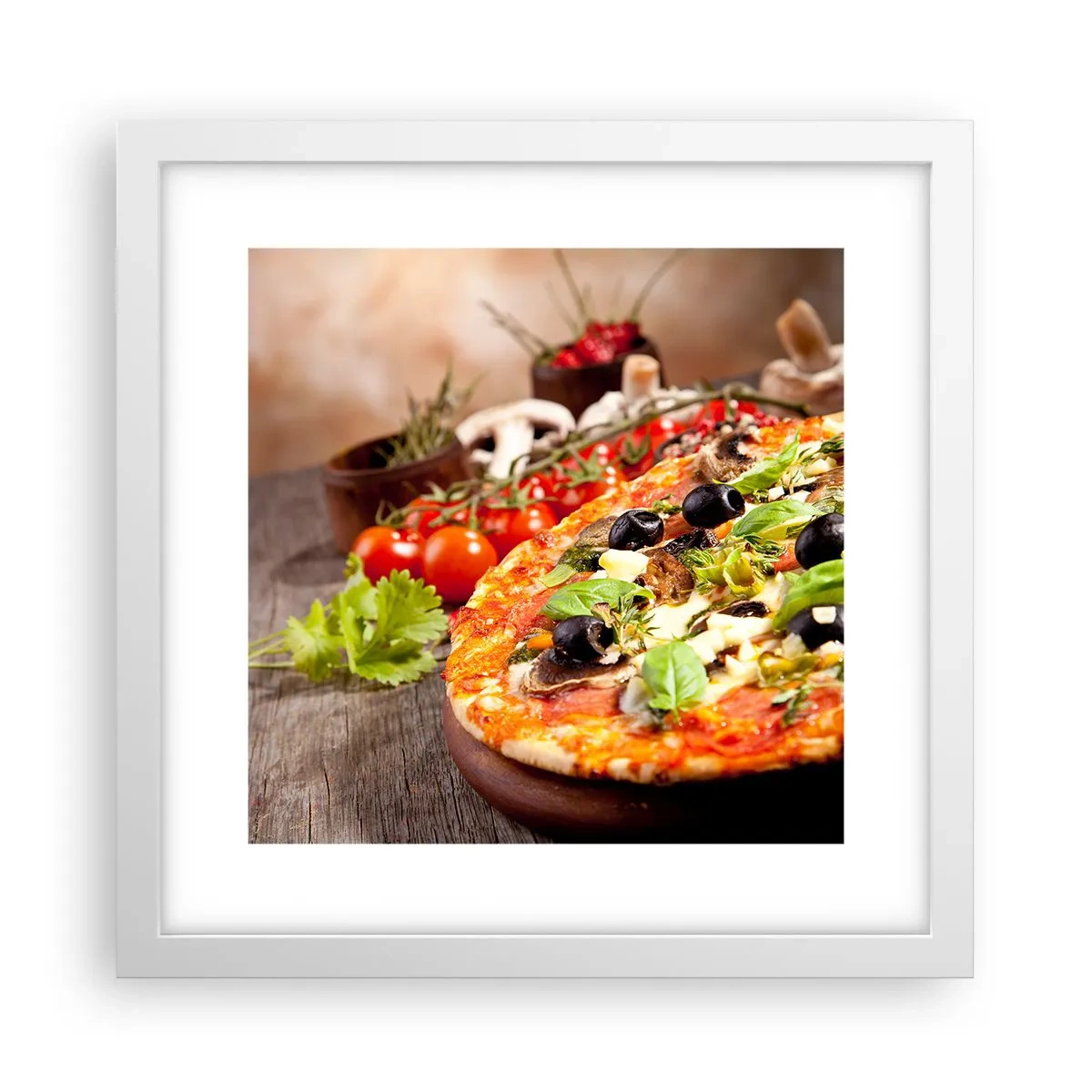 Poster in einem weißen Rahmen - Aus den tellurischen Zutaten - 30x30 cm