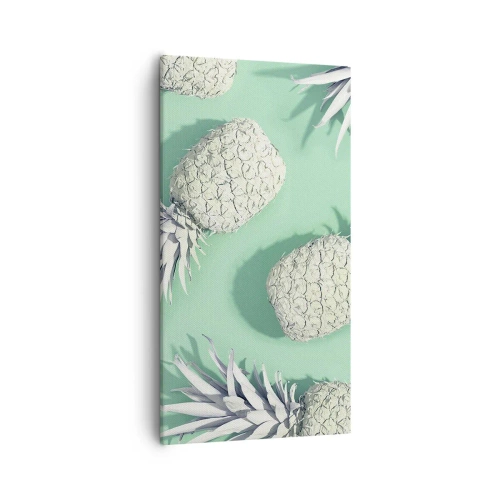 Bild auf Leinwand - Leinwandbild - Das passt gut zu Minze - 55x100 cm