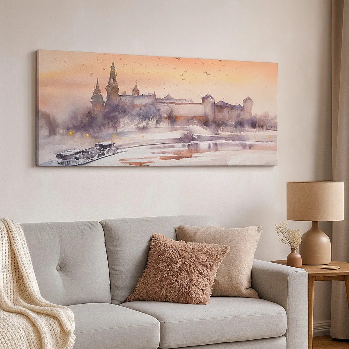 Bild auf Leinwand - Leinwandbild - Königlicher Sonnenuntergang - 30x30 cm