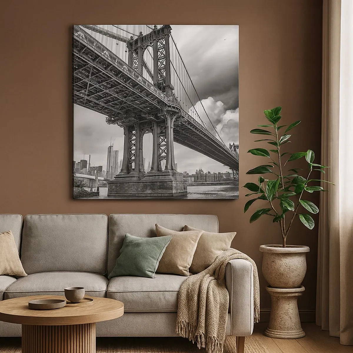 Bild auf Leinwand - Leinwandbild - Ins Herz der Stadt - 30x30 cm