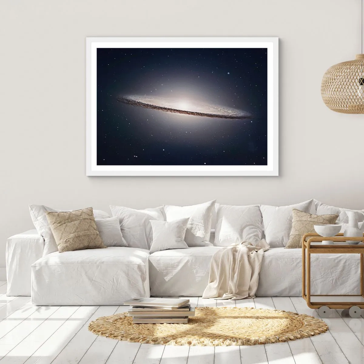 Poster in einem weißen Rahmen - Vor langer Zeit in einer weit entfernten Galaxie ... - 100x70 cm