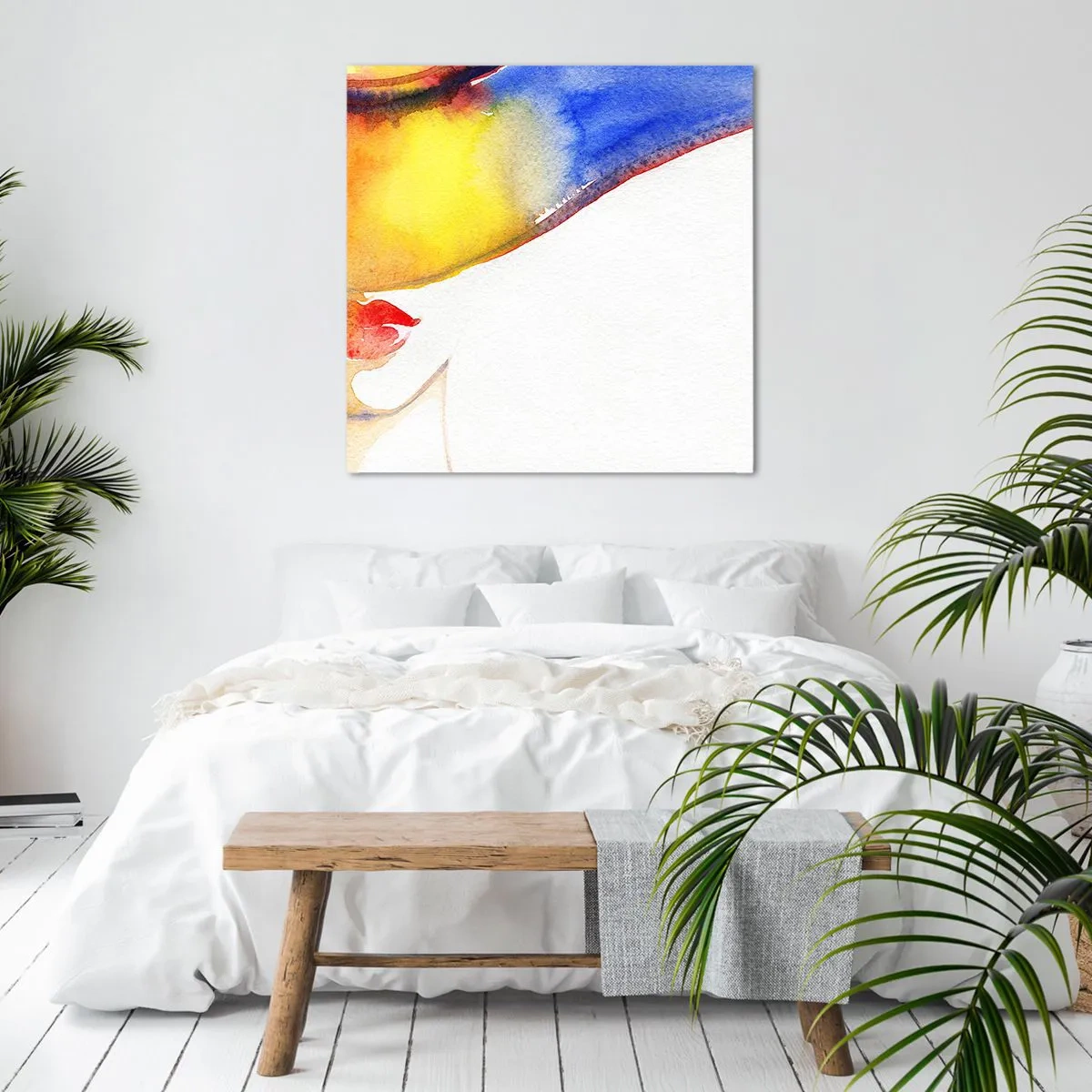 Bild auf Leinwand - Leinwandbild - Bildnis einer Dame - 40x40 cm