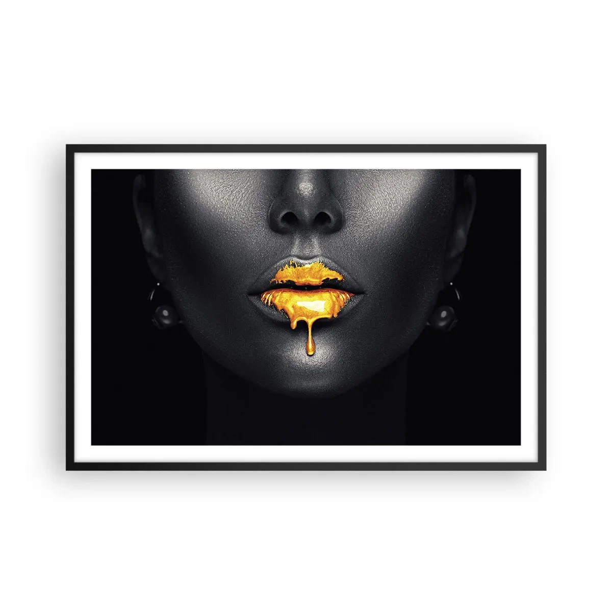 Poster in einem schwarzem Rahmen - Goldmaul - 91x61 cm