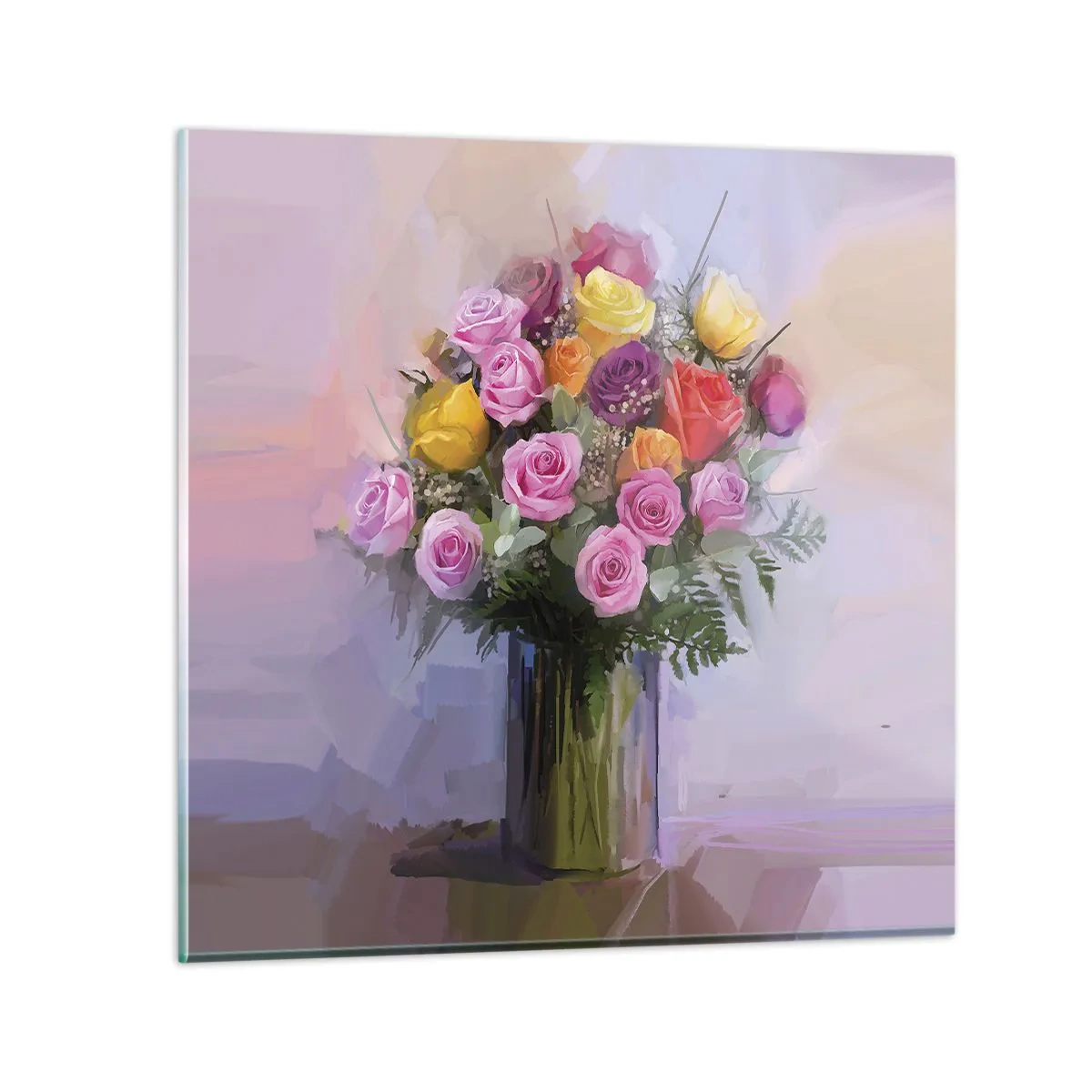 Glasbild - Bild auf glas - Festgehaltene Schönheit - 70x70 cm