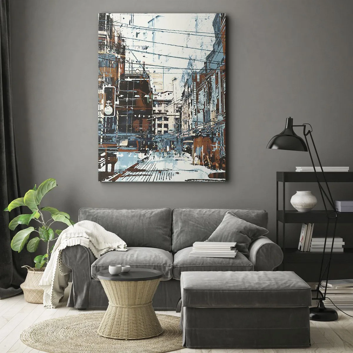 Bild auf Leinwand - Leinwandbild - Ein abgenutzter Stadtwanderweg - 45x80 cm