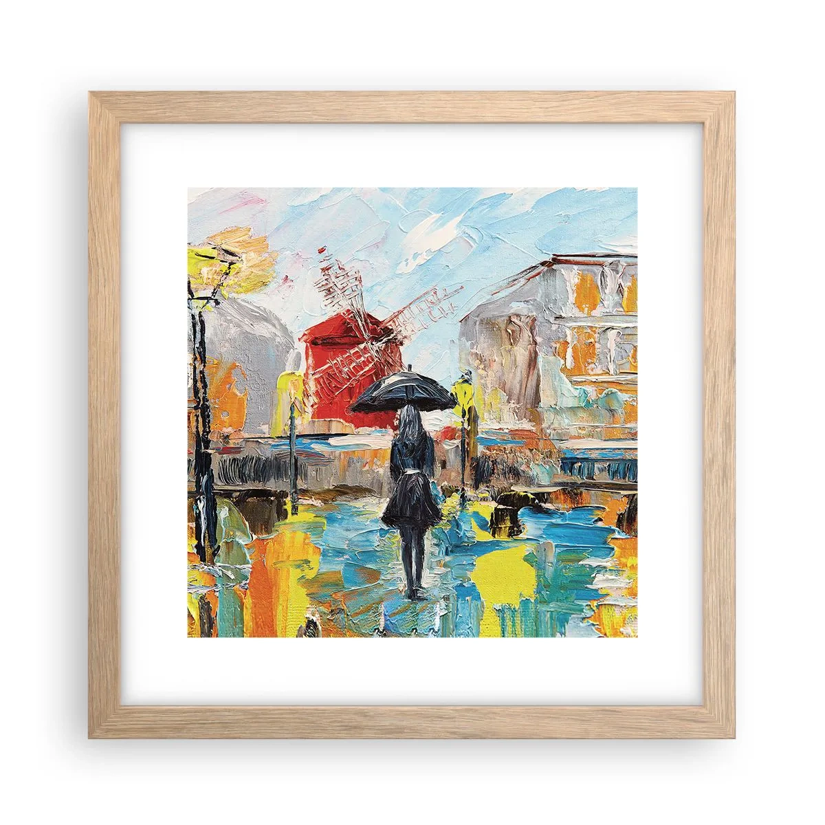 Poster in einem Rahmen aus heller Eiche - Pariser Legenden - 30x30 cm