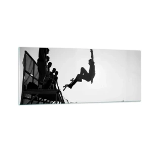 Glasbild - Bild auf glas - Helden und Zuschauer - 100x40 cm