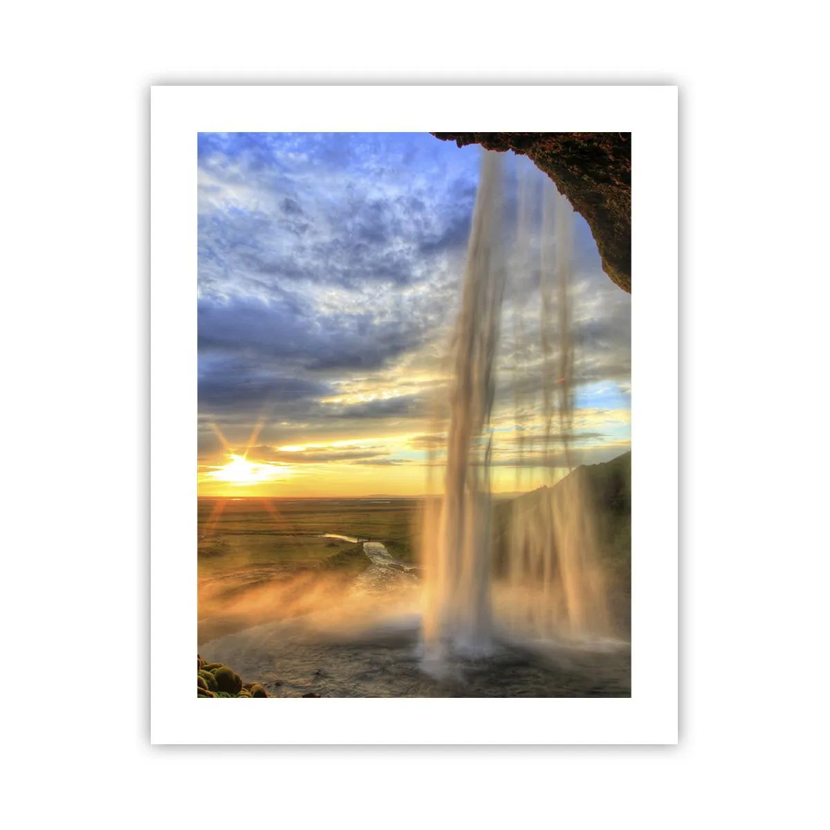 Poster - Die Welt hinter einem Schleier aus Tropfen - 40x50 cm