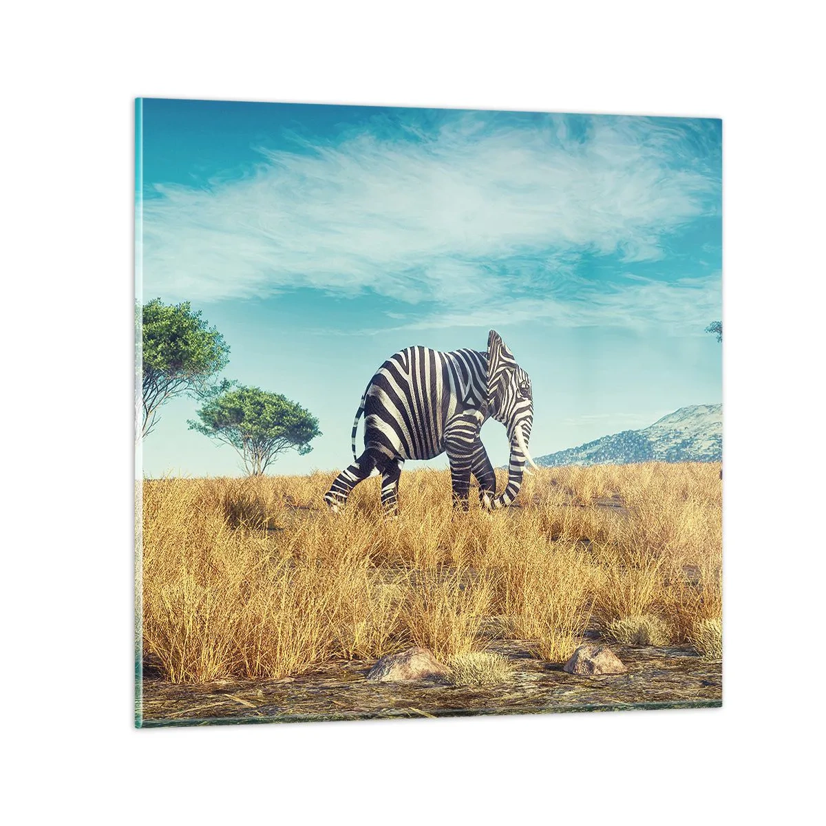 Glasbild - Bild auf glas - Grau ist nicht mehr in Mode - 50x50 cm