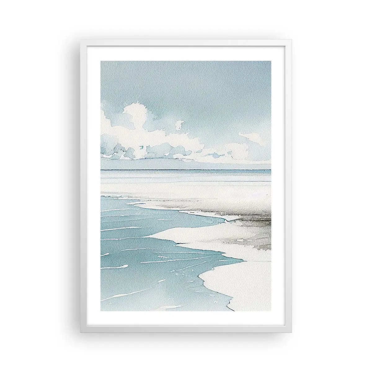Poster in einem weißen Rahmen - Sanfte Flut - 50x70 cm