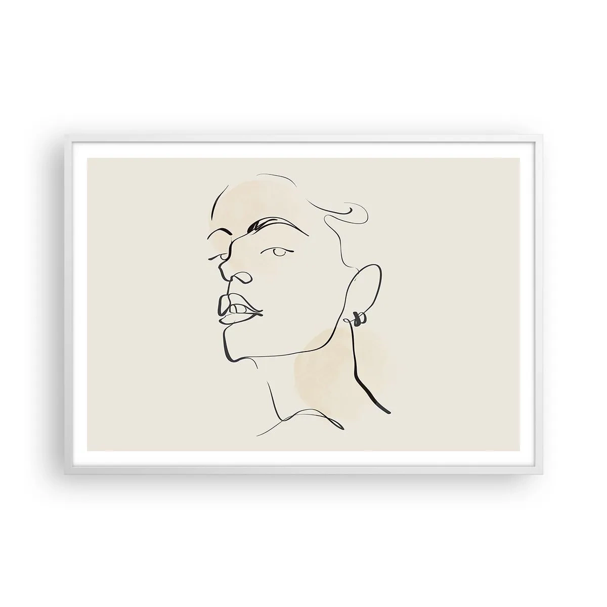 Poster in einem weißen Rahmen - Ein stolzer Blick - 100x70 cm