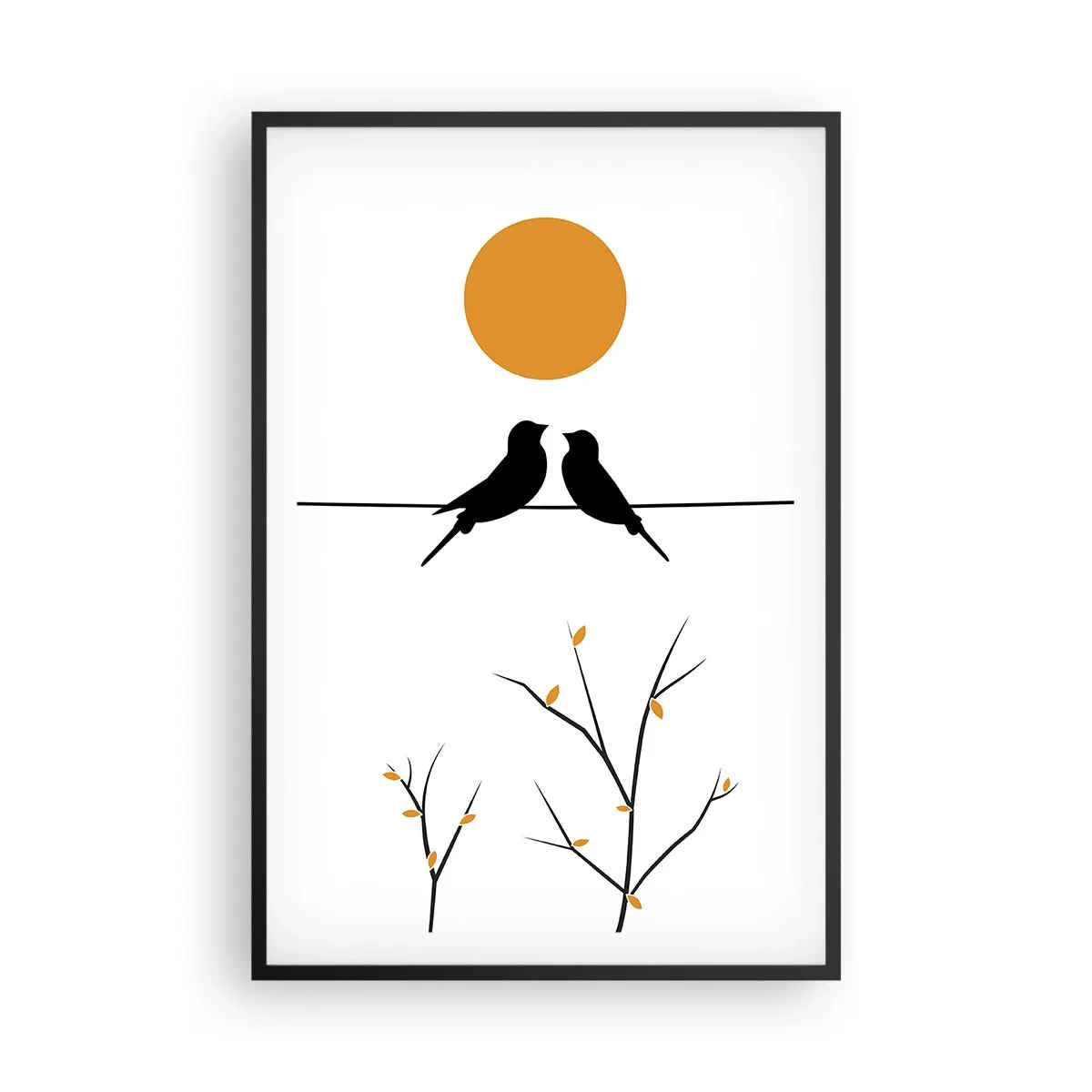 Poster in einem schwarzem Rahmen - Abend der Nachtigallen - 61x91 cm