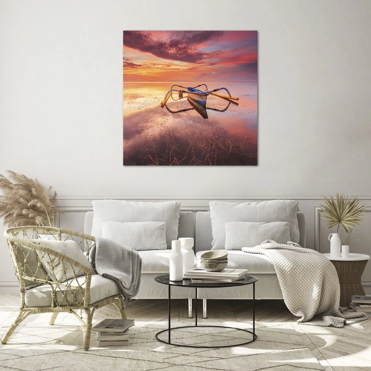 Glasbild - Bild auf glas - Die Ruhe eines tropischen Abends - 50x50 cm
