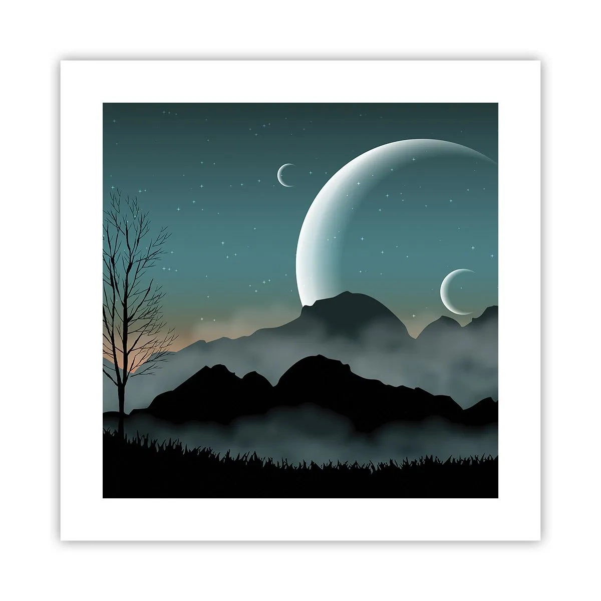 Poster - Karneval in der Sternenacht - 40x40 cm