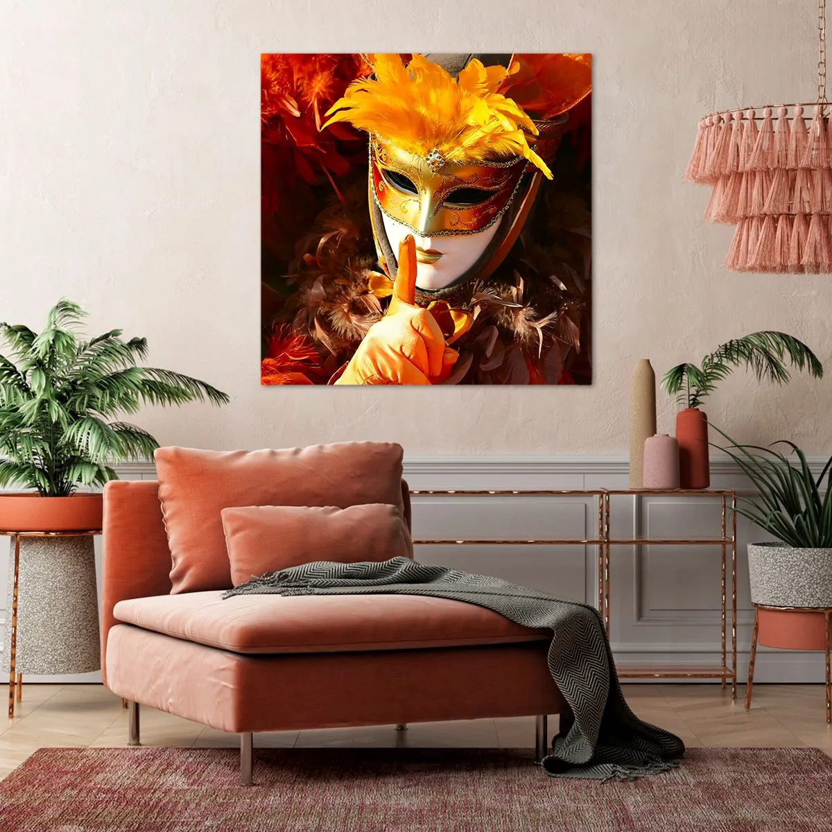 Bild auf Leinwand - Leinwandbild - Geheimnis ist Teil des Spiels - 30x30 cm
