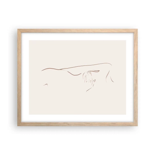 Poster in einem Rahmen aus heller Eiche - Die Form des Verlangens - 50x40 cm