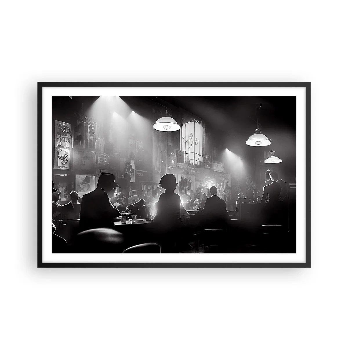Poster in einem schwarzem Rahmen - In Jazz-Atmosphäre - 91x61 cm
