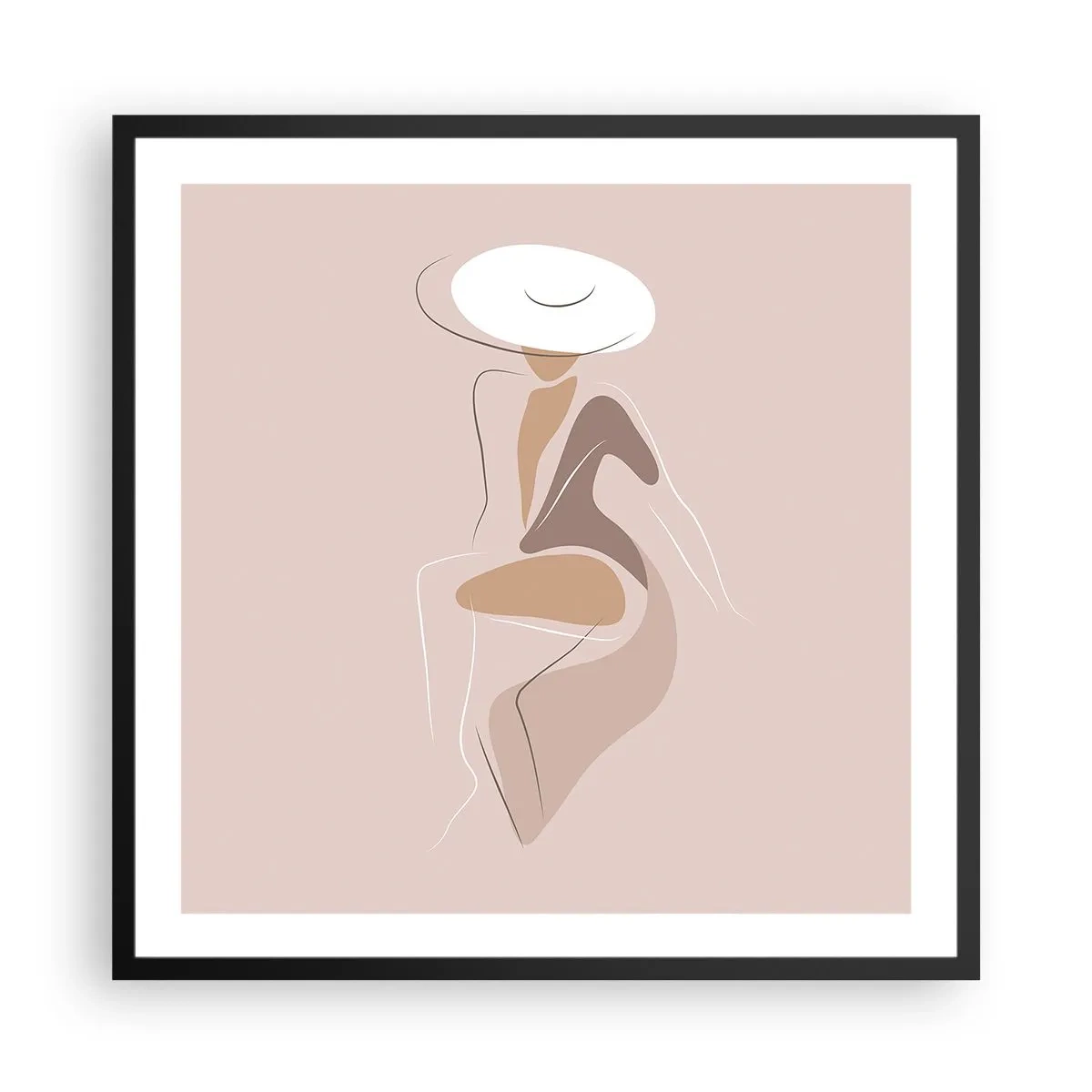 Poster in einem schwarzem Rahmen - Eine Dame sein - 60x60 cm