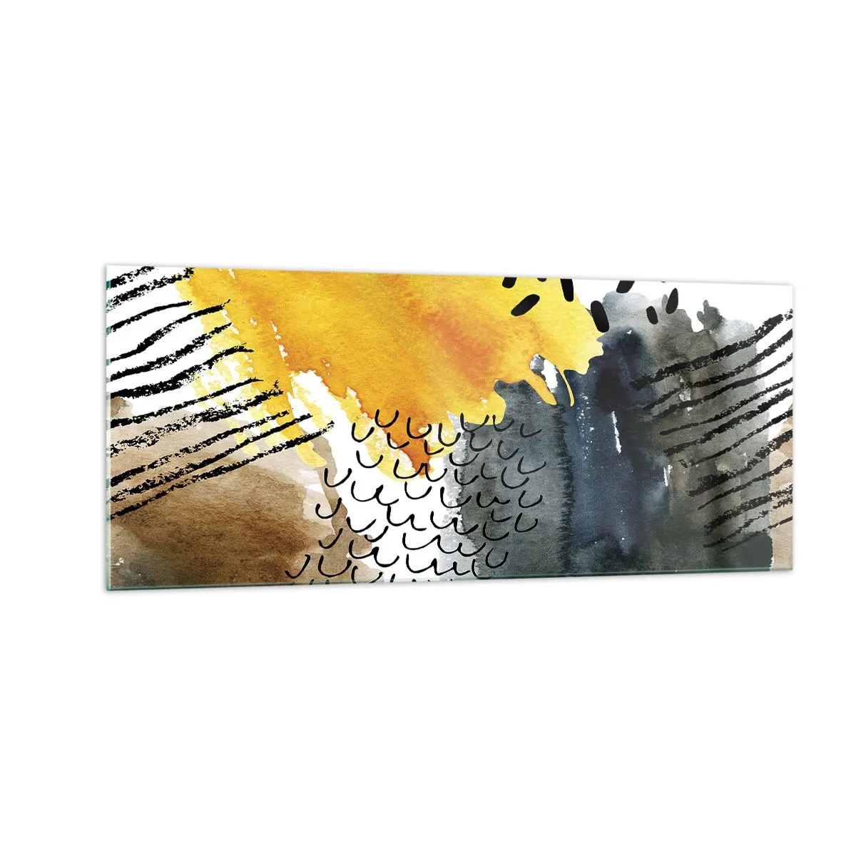 Glasbild - Bild auf glas - Ein Treffen der Elemente der Natur - 100x40 cm