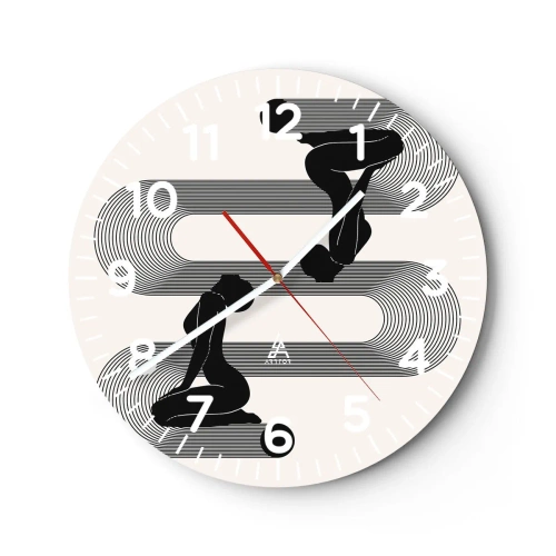 Wanduhr - Glasuhr - Sinnliche Symmetrie - 40x40 cm