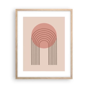 Poster in einem Rahmen aus heller Eiche - Unwiderstehliche Anziehungskraft - 40x50 cm