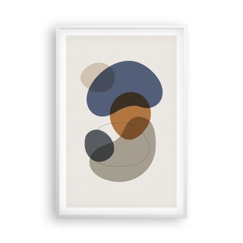 Poster in einem weißen Rahmen - Farbtropfen - 61x91 cm