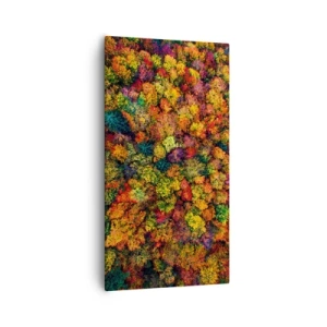 Bild auf Leinwand - Leinwandbild - Blumenstrauß aus Herbstbäumen - 55x100 cm