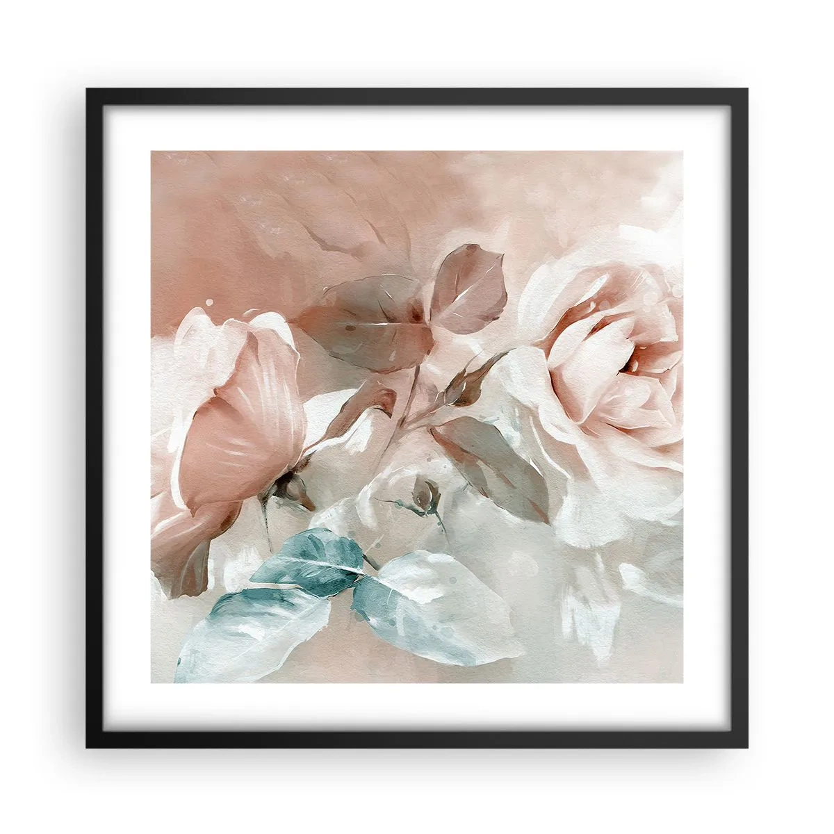 Poster in einem schwarzem Rahmen - Geist der Romantik - 50x50 cm