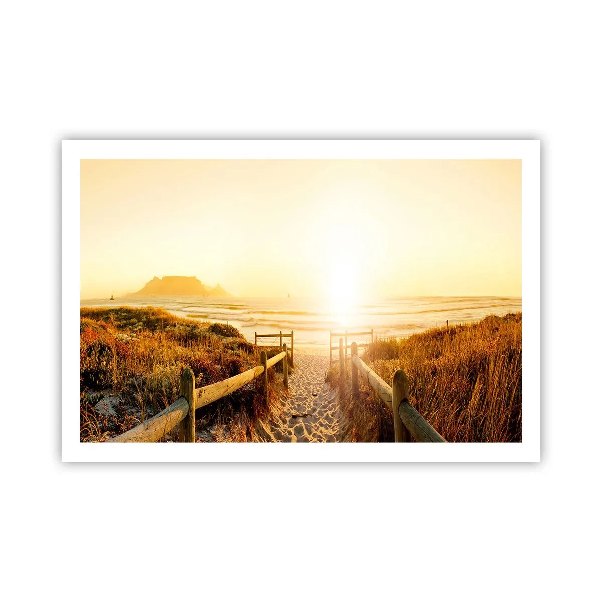 Poster - Über die Düne, der Sonne entgegen - 91x61 cm