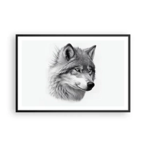 Poster in einem schwarzem Rahmen - Alpha – ohne Zweifel - 91x61 cm