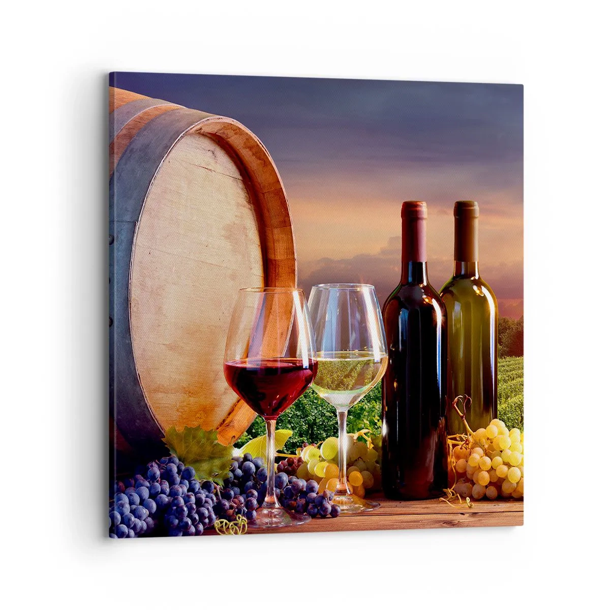 Bild auf Leinwand - Leinwandbild - Hier schmeckt das Leben - 70x70 cm