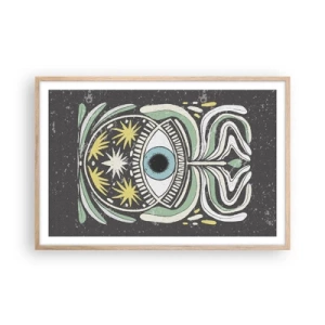 Poster in einem Rahmen aus heller Eiche - Stammesrituale - 91x61 cm