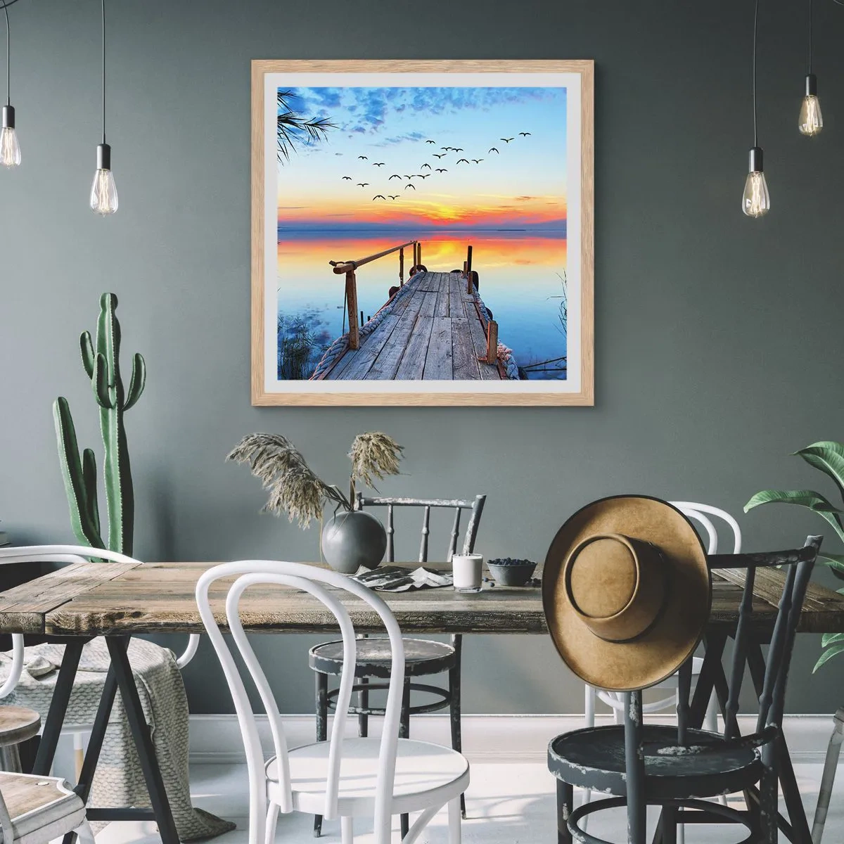 Poster in einem Rahmen aus heller Eiche - Es ist Zeit, zurückzukehren ... - 30x30 cm