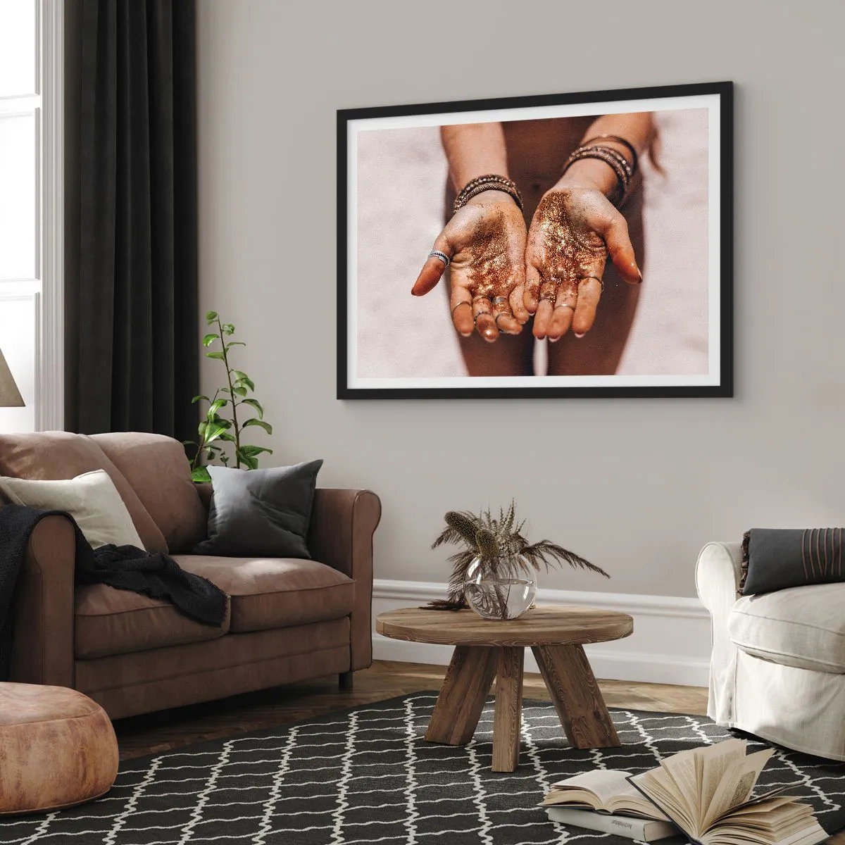 Poster in einem schwarzem Rahmen - Ein Geschenk für dich - 91x61 cm